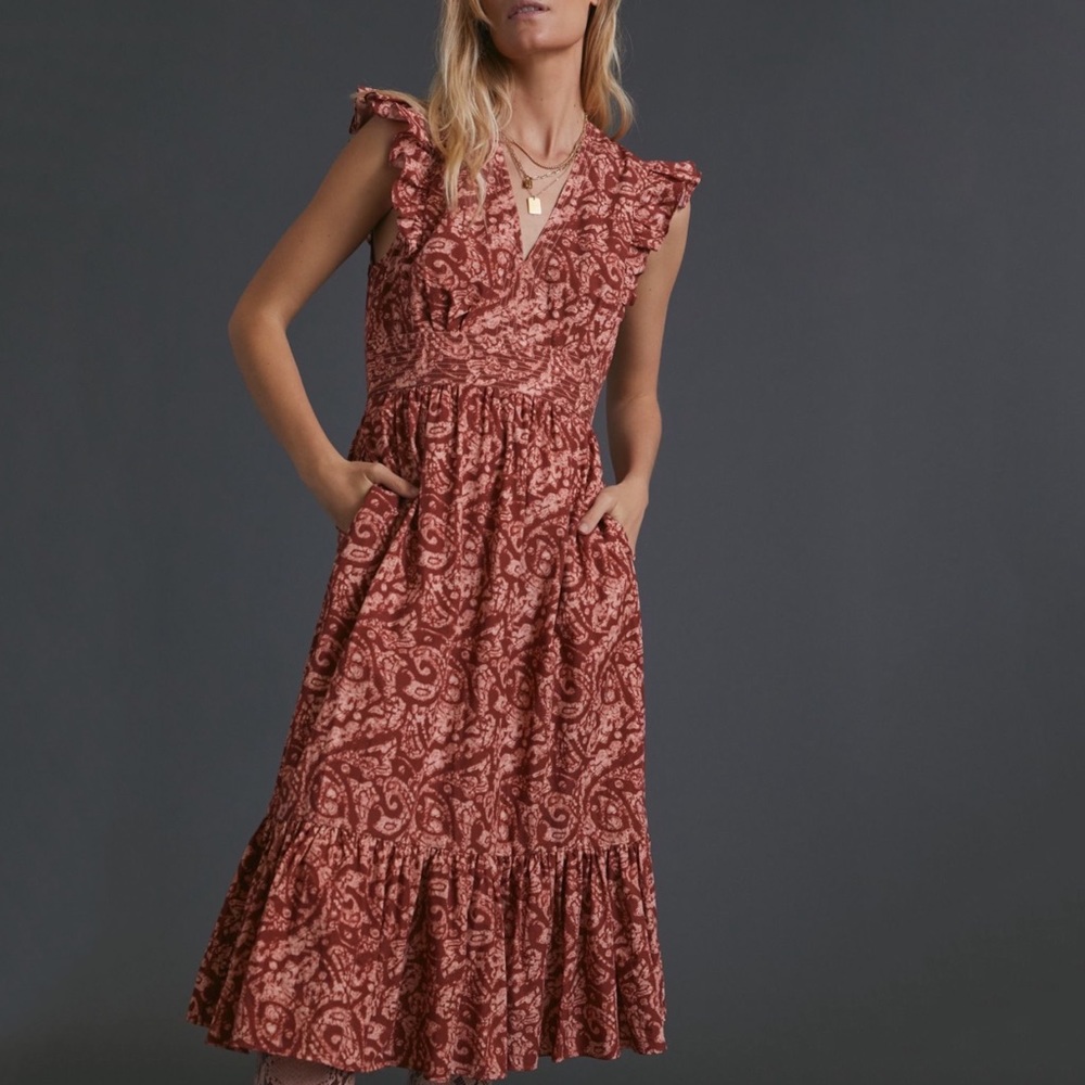 Anthropologie Altamira Midi Dress